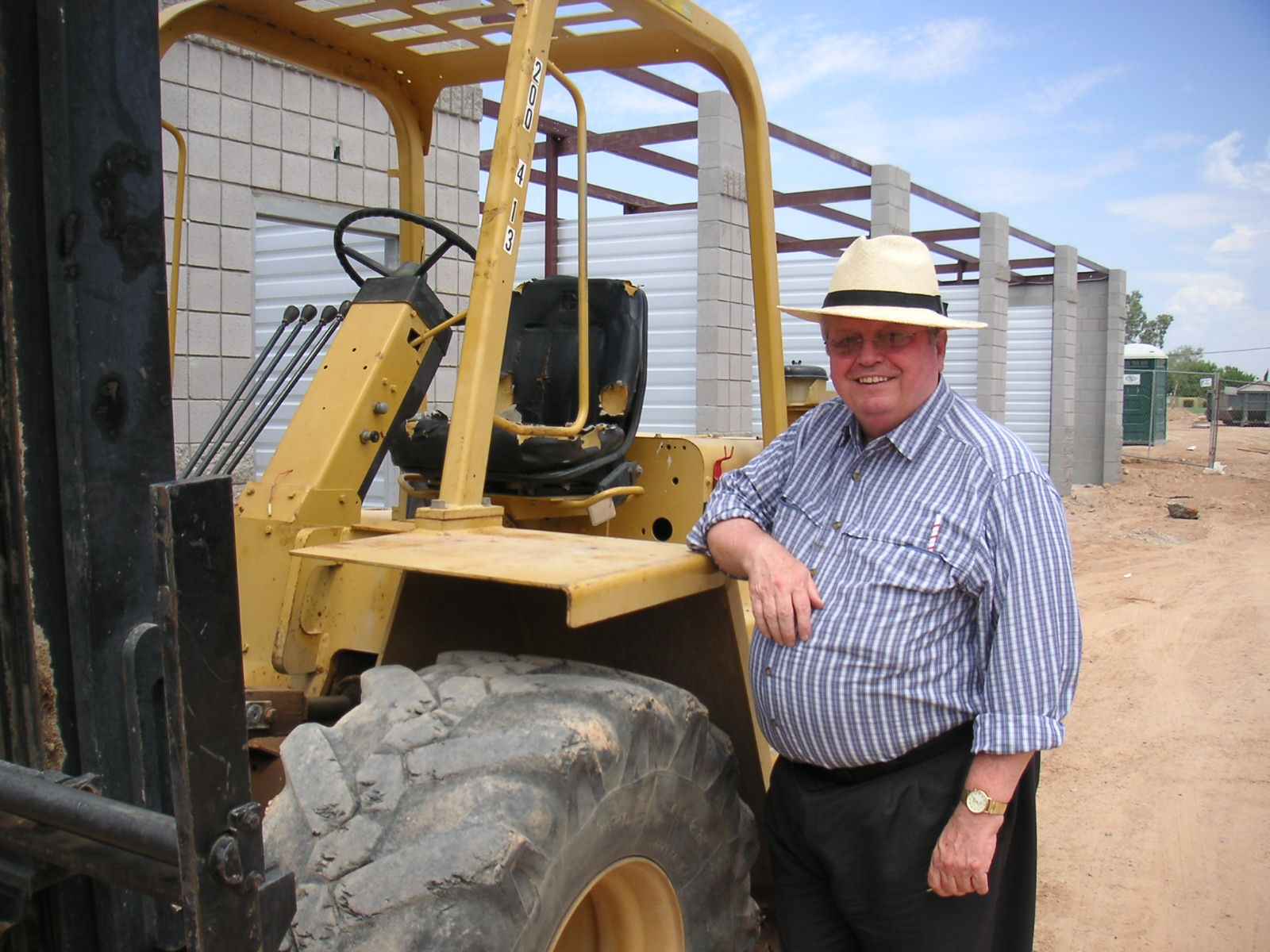 Ward at the mini storage jobsite