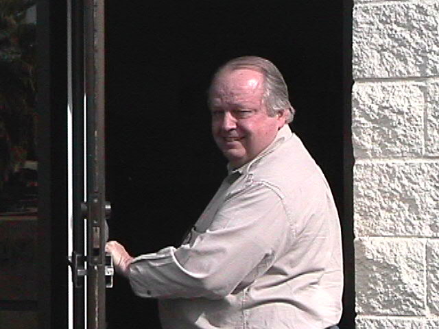 Ward at front door