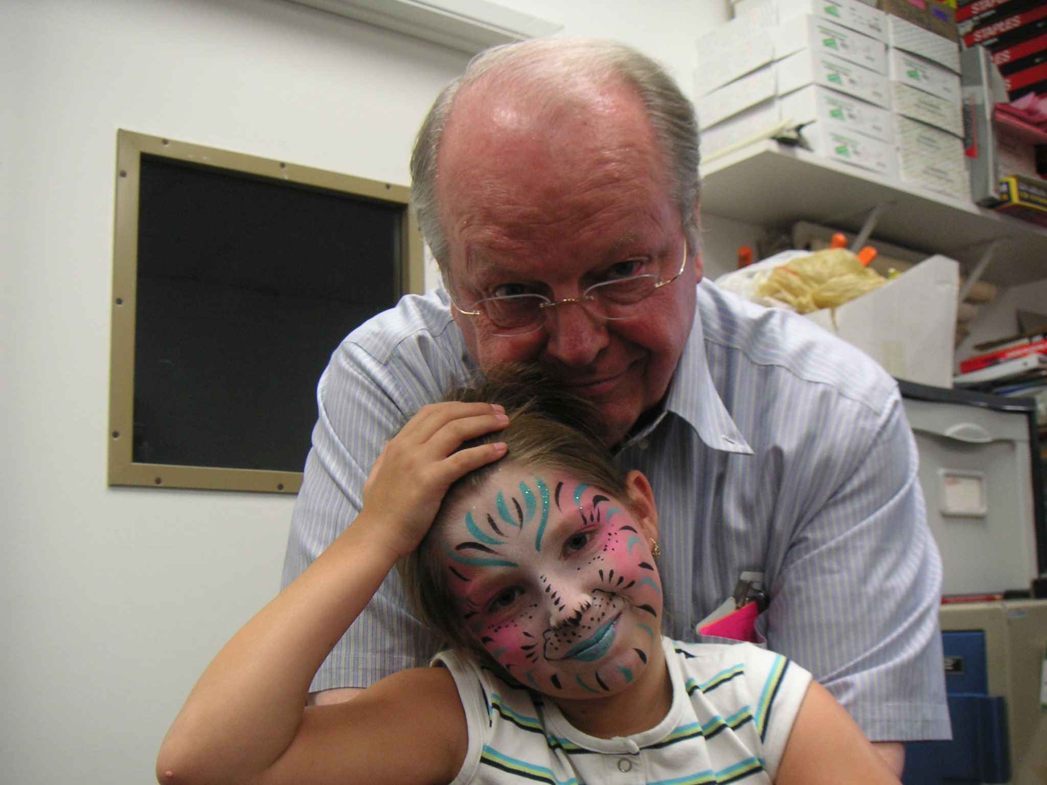 Grandpa's turn to be facepainted!