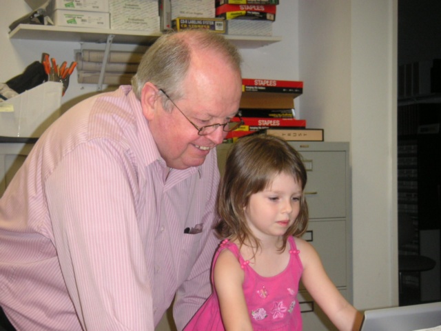 Grandpa Ward & Elsa trying to find a website picture.