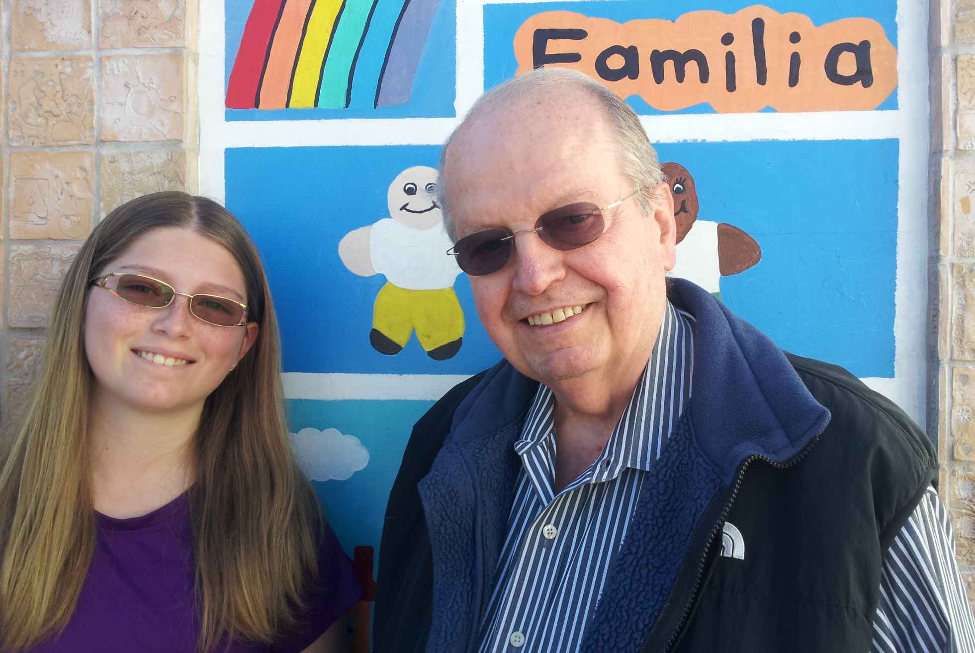 Grandpa Ward with Elsa at school