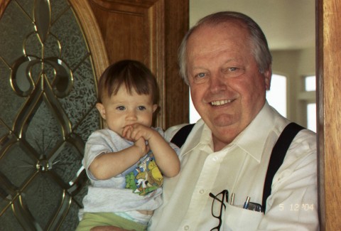 Grandpa Ward and Helen at an open house.