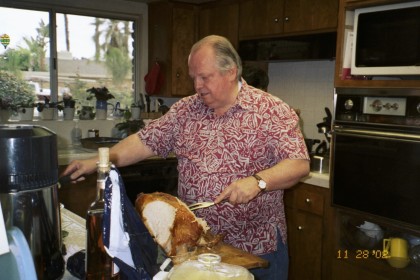 Happy Thanksgiving!! (Ward carving a turkey)