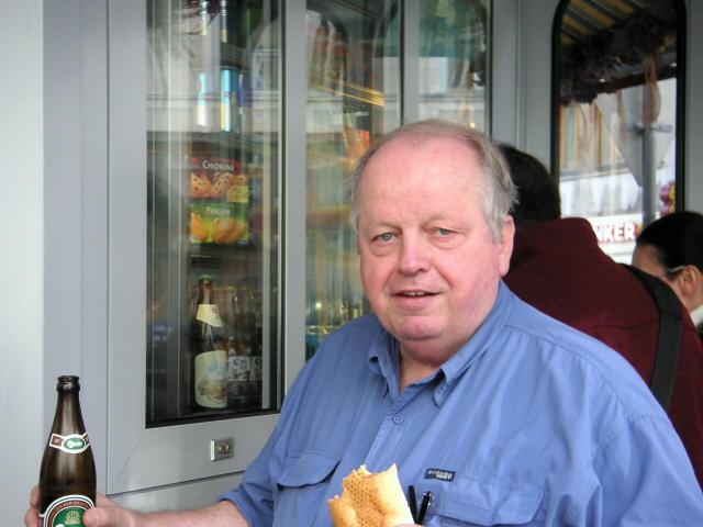 Ward having lunch in Vienna