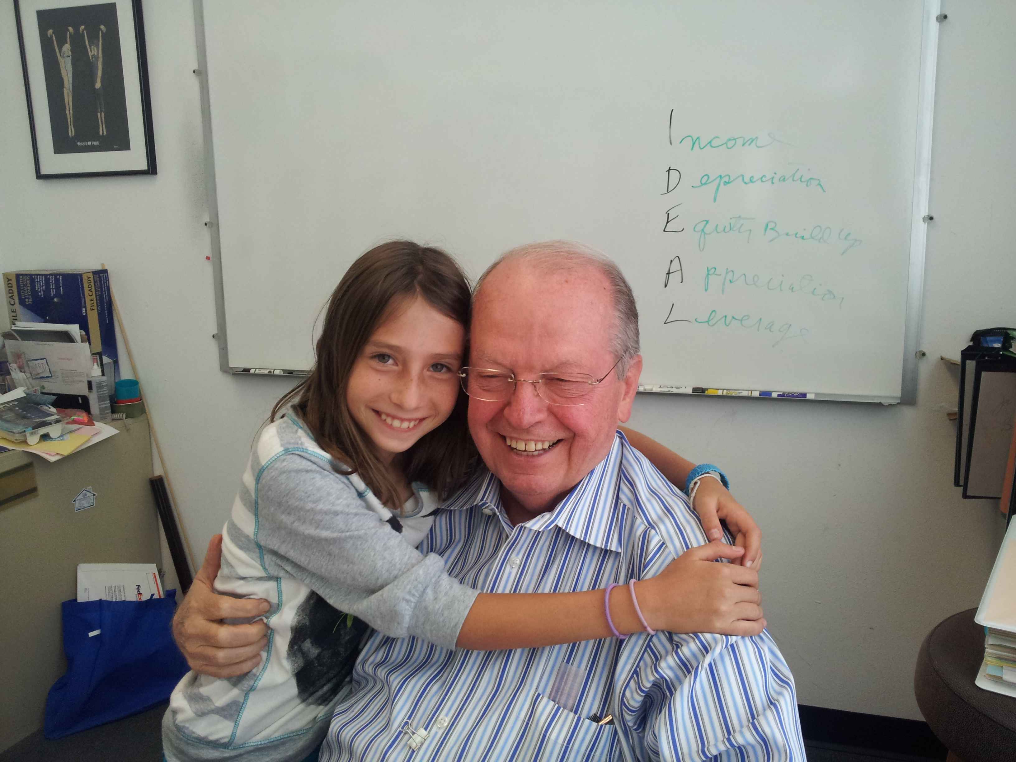 Grandpa Ward and Helen sharing a laugh.